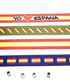 Pulseras de tela con la bandera de ESPAÑA en pack de 4 unidades