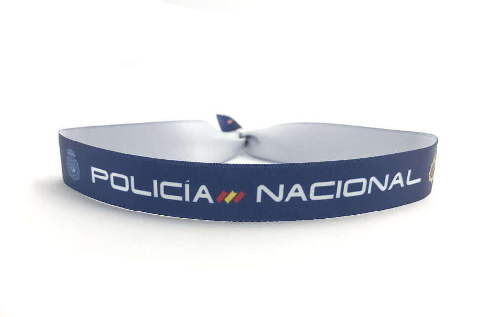 Pulsera de tela - Policía Nacional - España - Regalo Original para todo  tipo de eventos